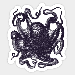 Retro Octopus Illustration Sticker